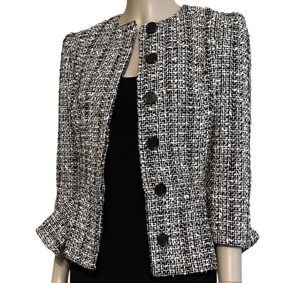 Alexander McQueen Tweed Peplum Blazer - Picture 8 of 14
